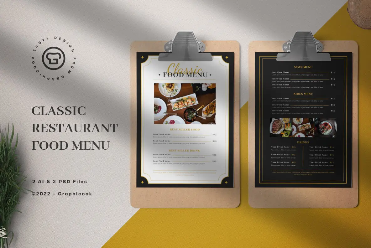 Grey Classic Restaurant Food Menu