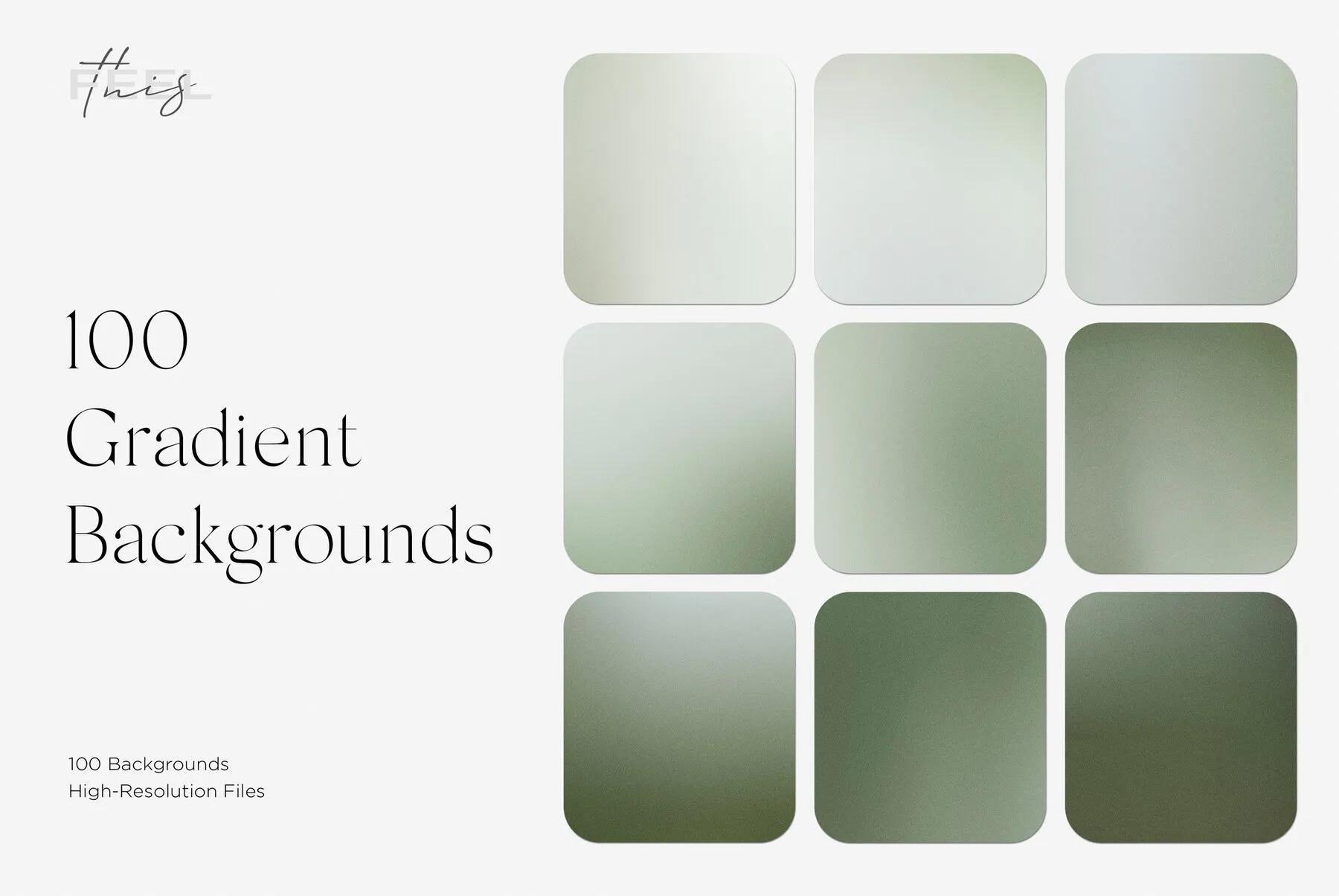 100 Green Gradient Backgrounds Textures