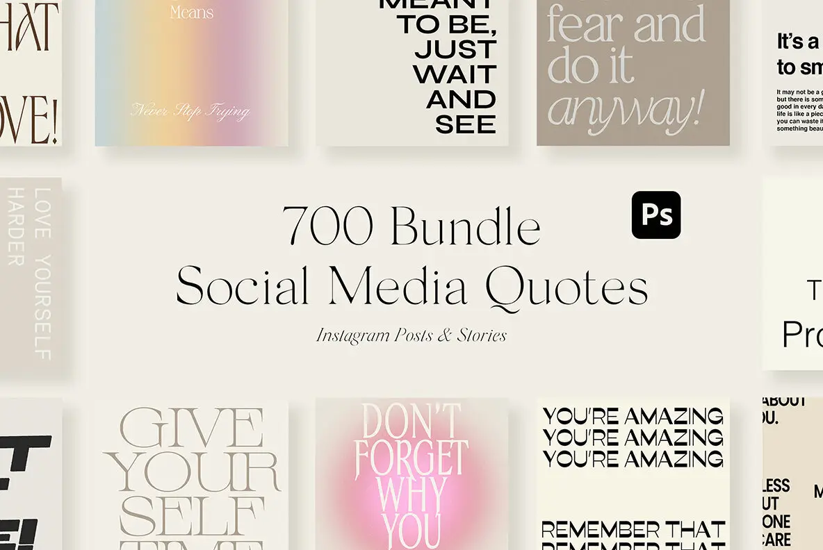 700 Bundle Instagram Quotes PS