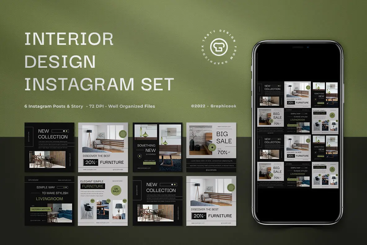 Black Design Interior Instagram Pack