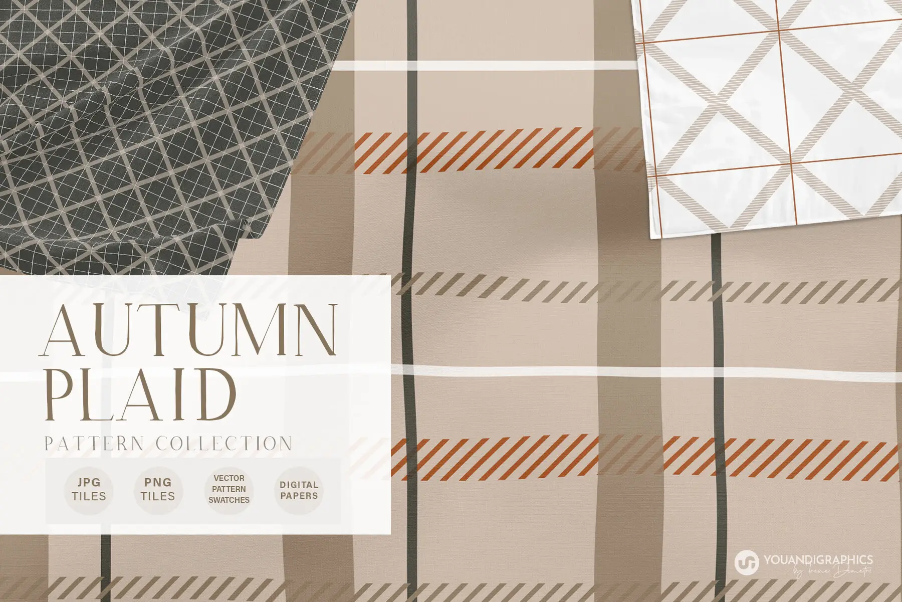 Autumn Plaid Seamless Patterns