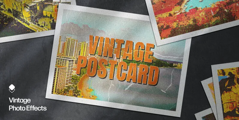 Vintage Postcard Photo Effect