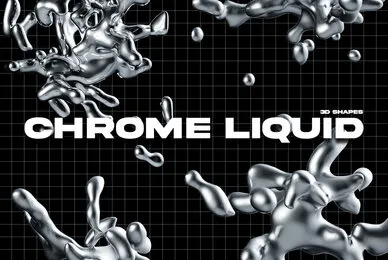 Chrome Liquid   3D Shapes