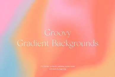 Groovy Liquid Grainy Gradient Textures Backgrounds