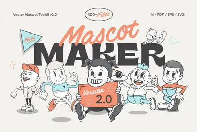 Mascot Maker v2 0   Vintage Vector Character Toolkit