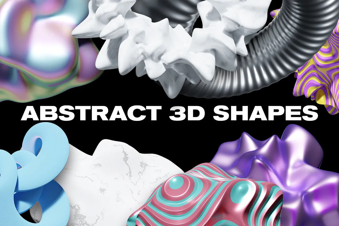 Abstract - 3D Shapes and Forms