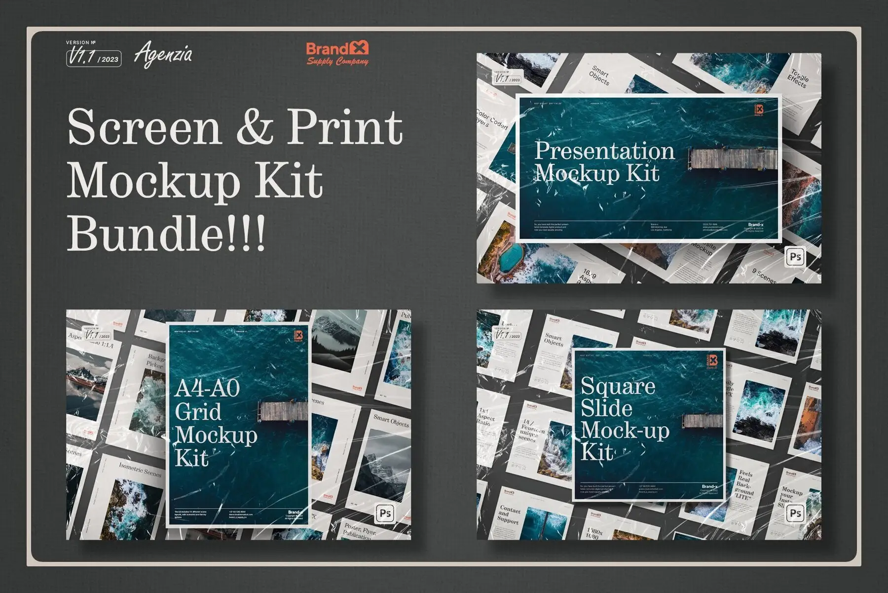 Agenzia I Screen & Print Mockup Kit Bundle