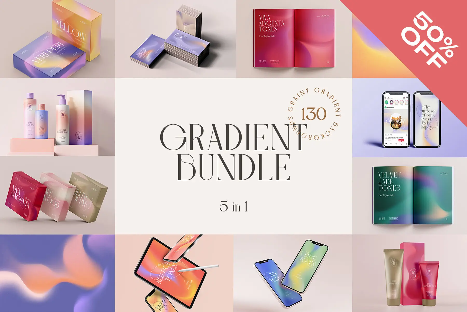 Grainy Gradient Texture Bundle