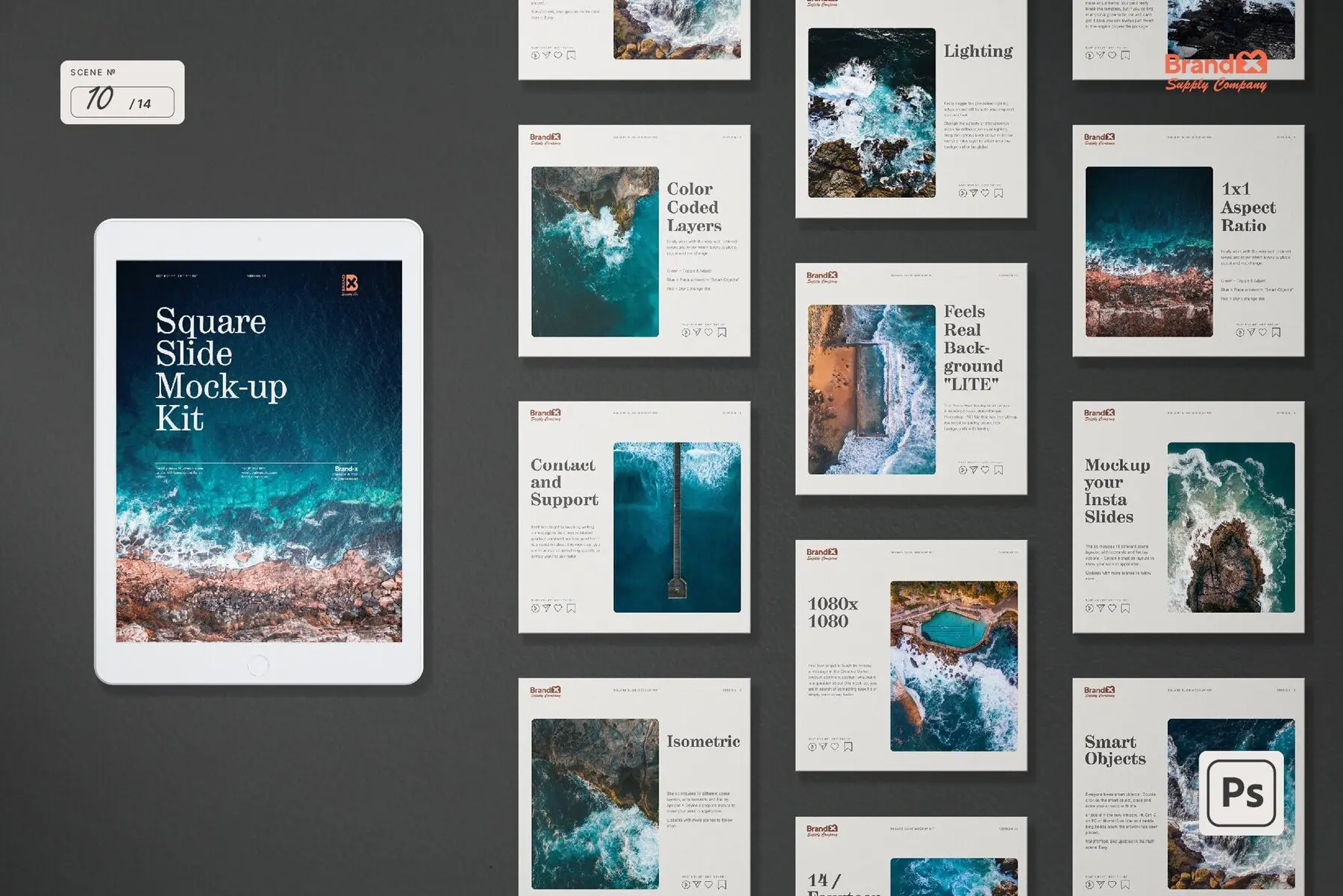 Agenzia I Square Slide Mockup Kit Mockups - YouWorkForThem