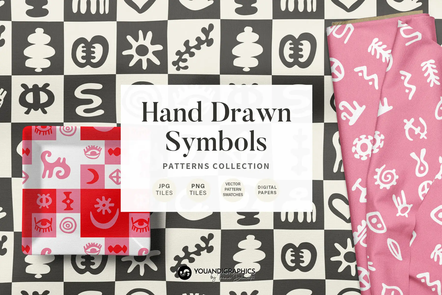 Hand Drawn Symbols Seamless Patterns