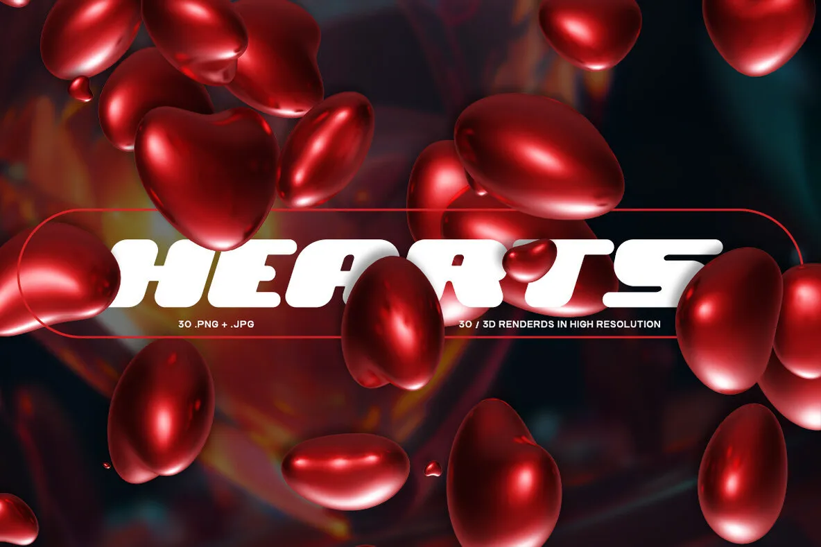 Hearts - 3D Renders