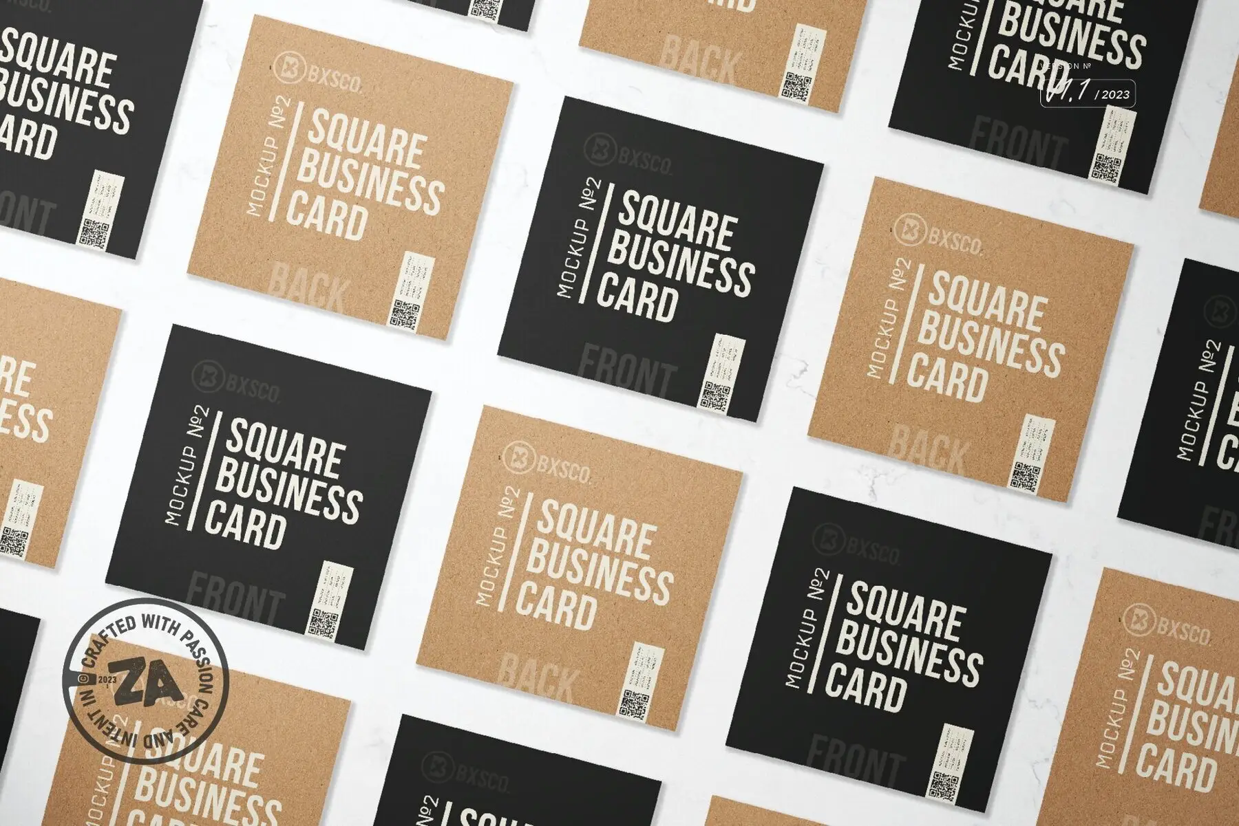 Square Business Card Mockup No. 2