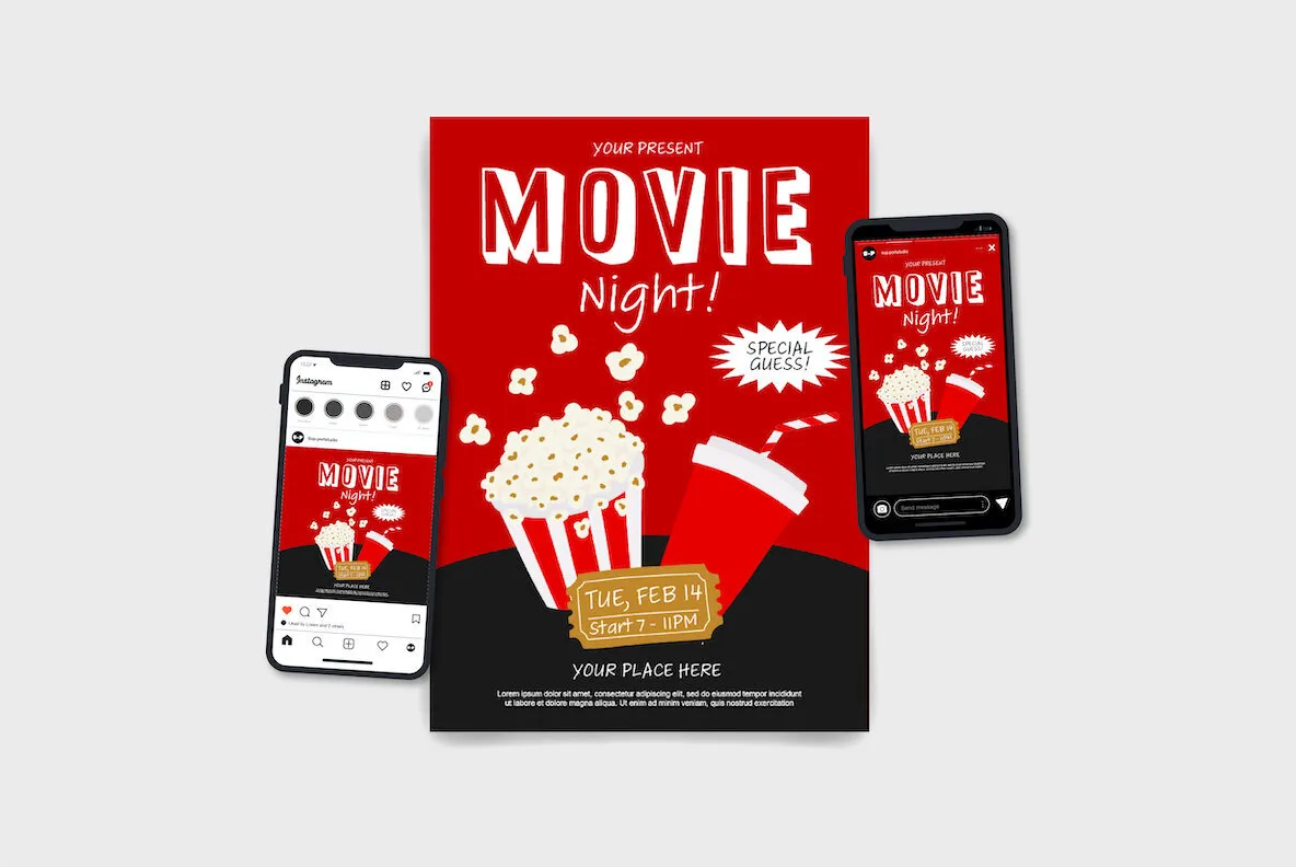 movie night poster template