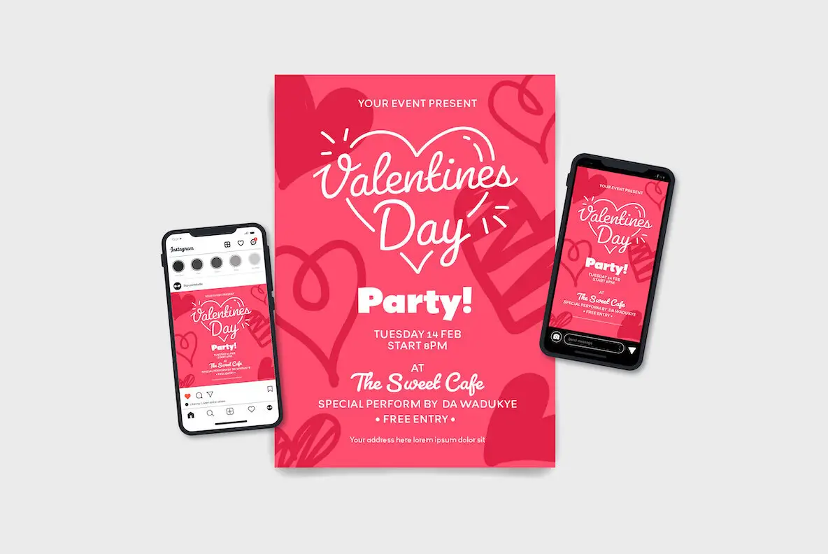 Valentine Days Party Template