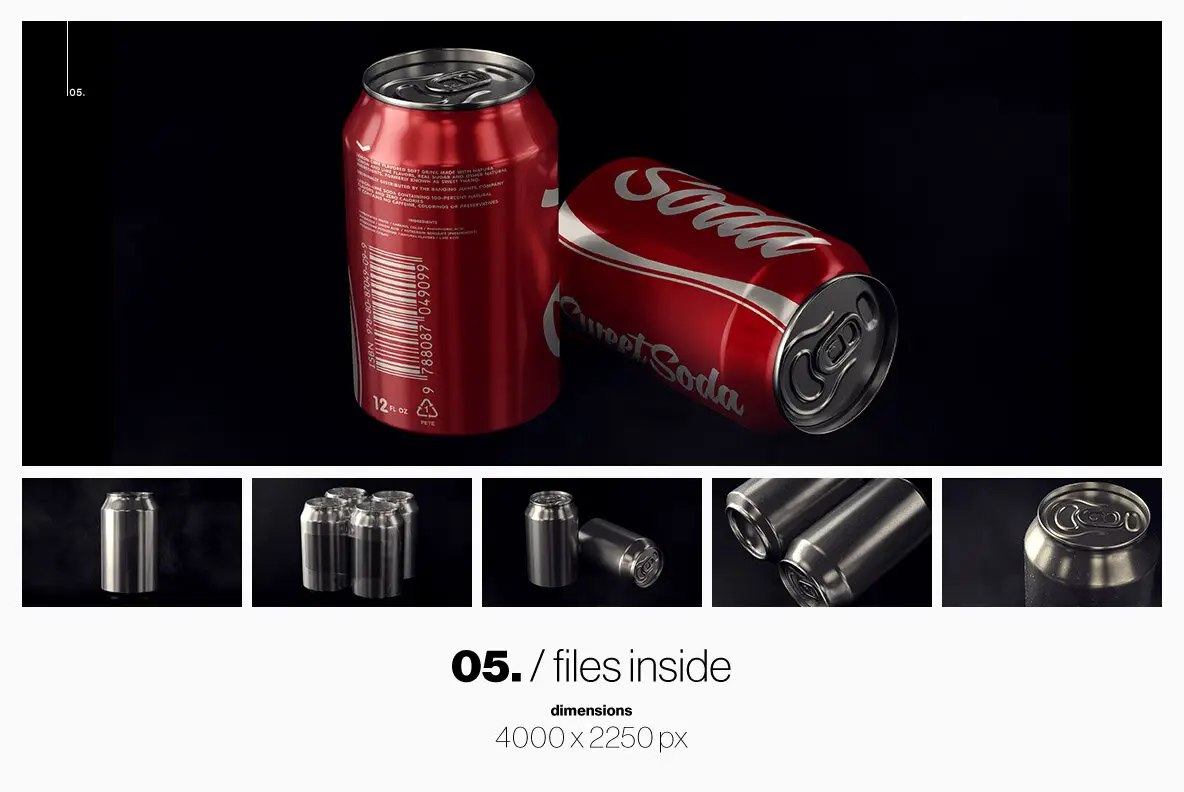 Aluminum Soda Can Mockup Graphics YouWorkForThem