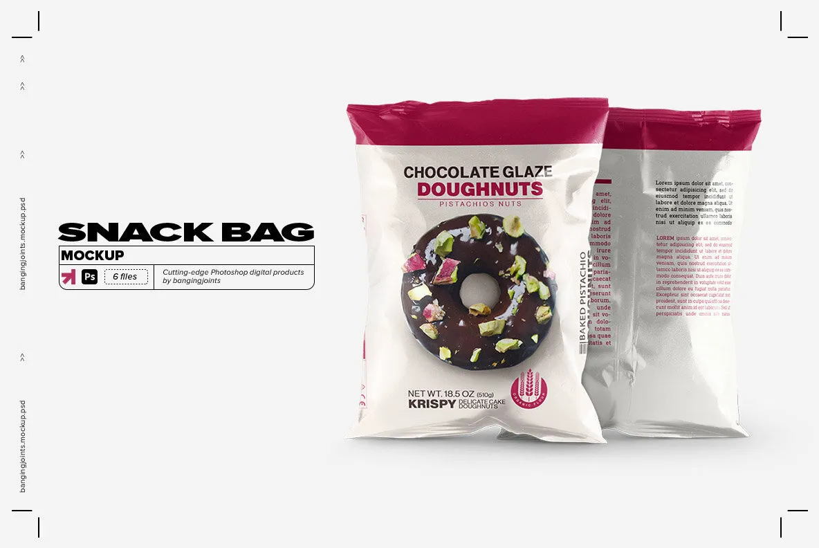 Snack Bag Pouch Mockup