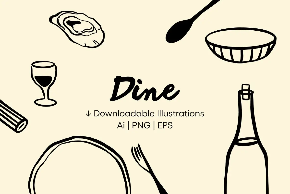 Dine - Illustration Bundle