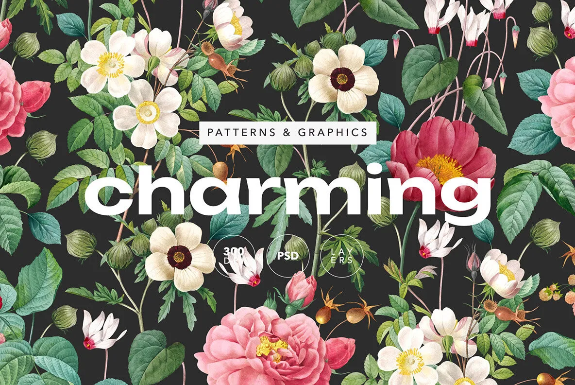 Charming Botanical Pattern & Plants
