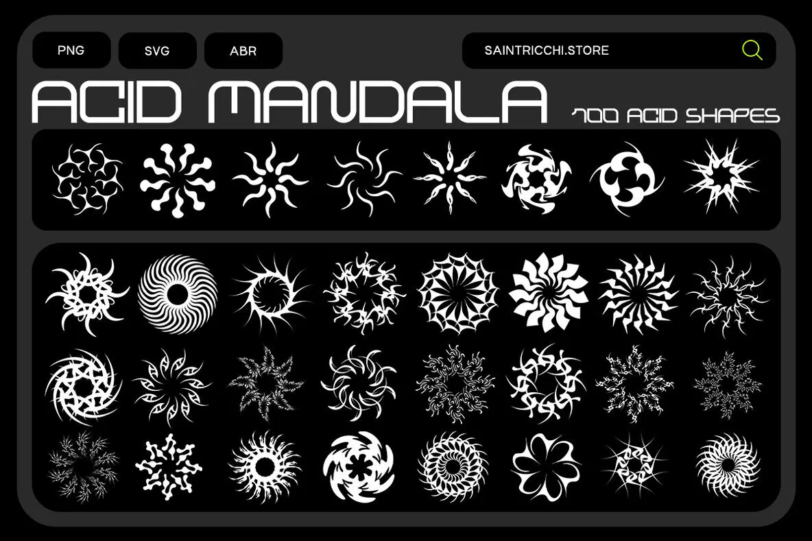 Acid Mandala - vector shapes