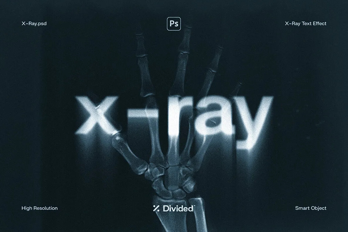 X-Ray Text Distortion Effect