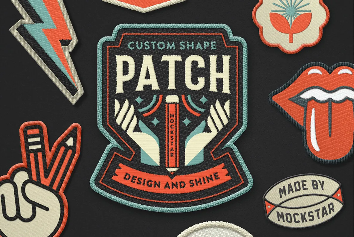 Custom Embroidery Patch mockup Graphics - YouWorkForThem