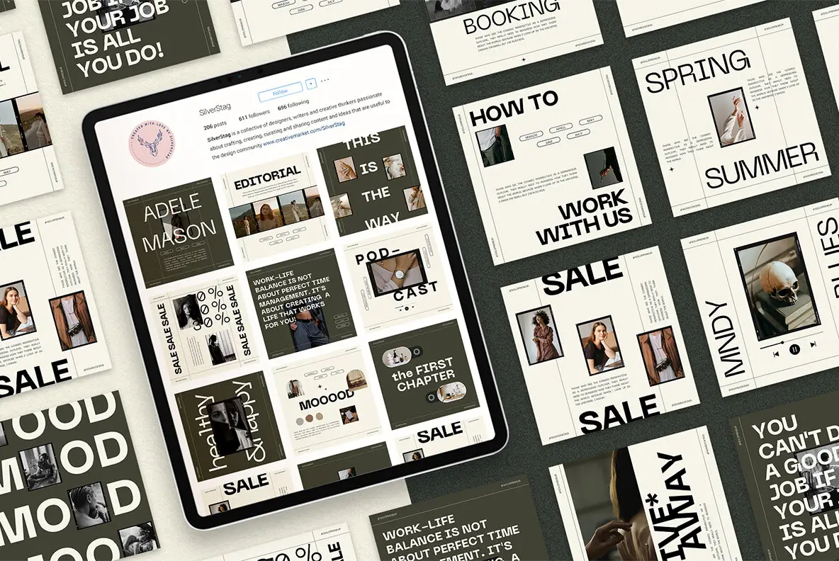 Grace - Aesthetic Canva Instagram Posts Instagram - YouWorkForThem