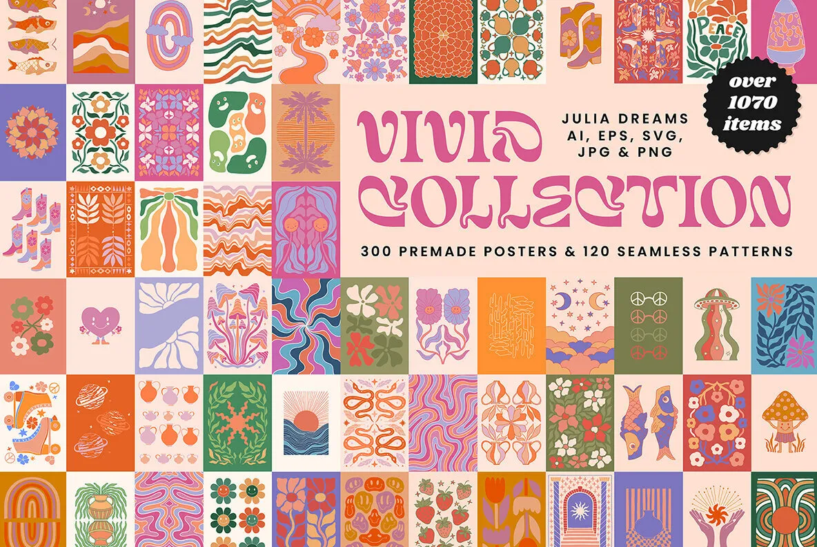 Vivid Posters Patterns Bundle