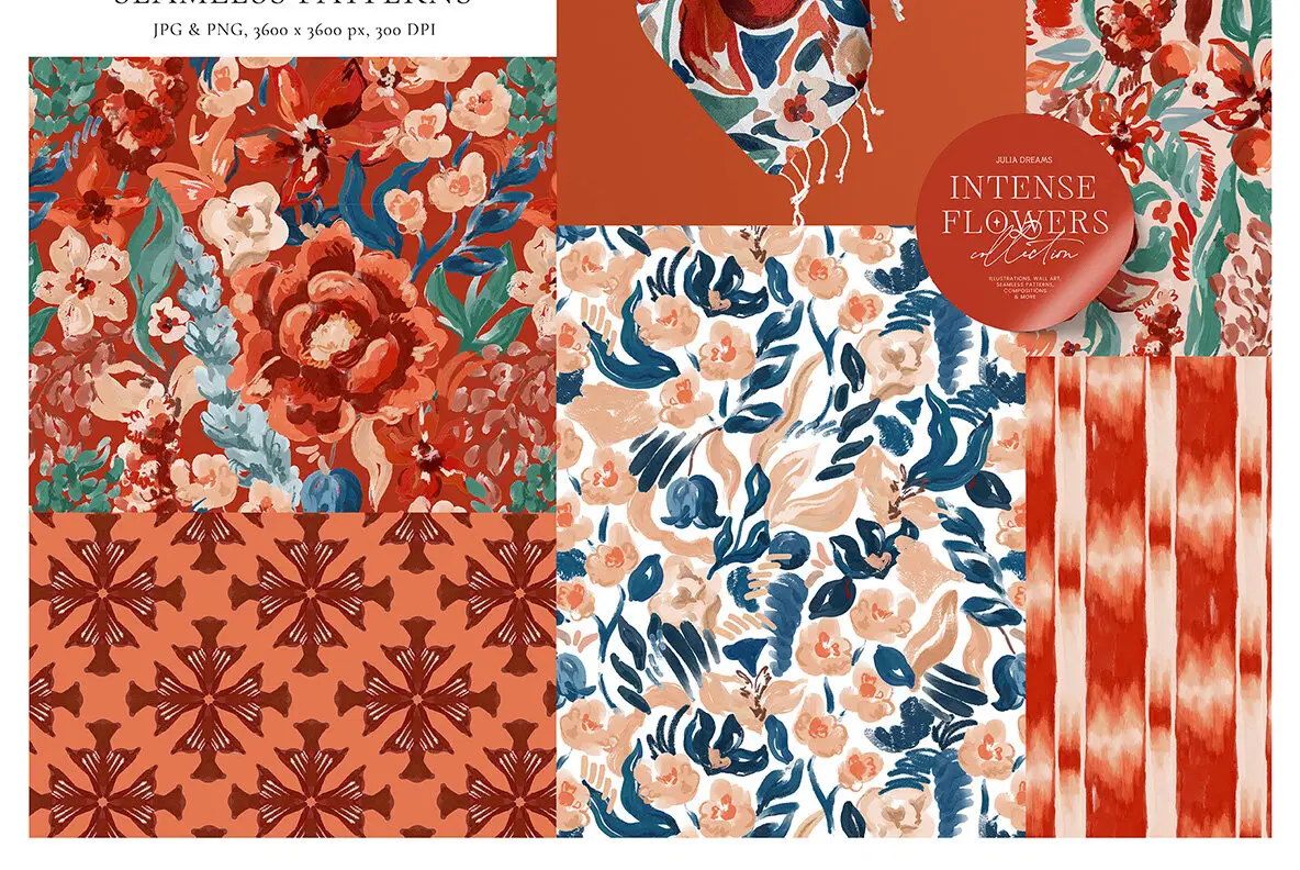 Intense Flowers Collection Graphics Youworkforthem