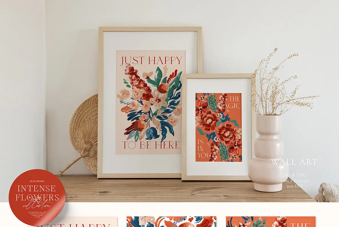 Intense Flowers Collection Graphics Youworkforthem