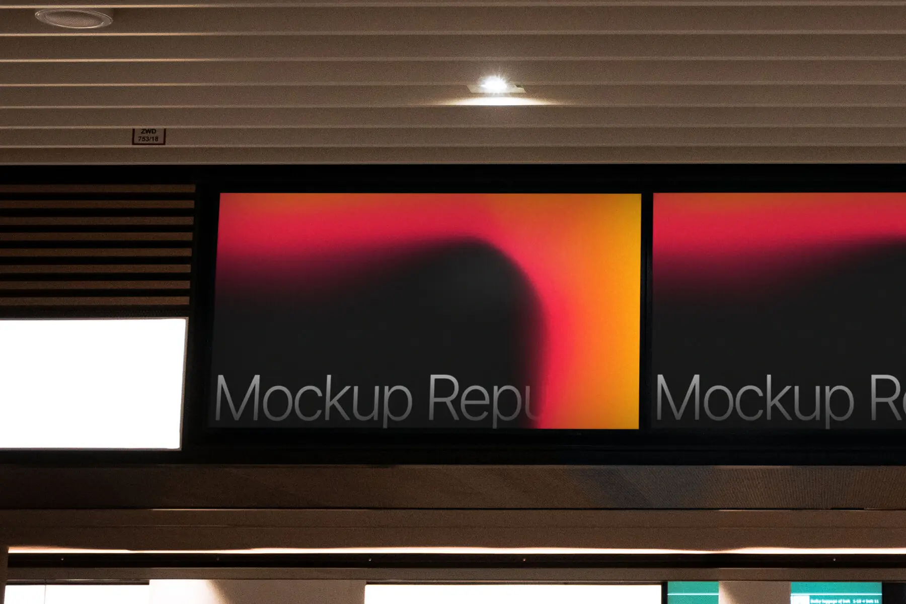 Airport Screen Mockup 002 Graphics YouWorkForThem