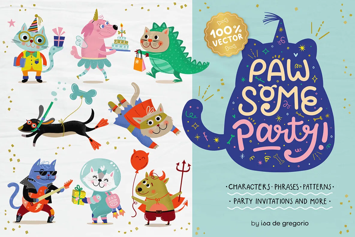 Pawsome Party Cute Pets Collection