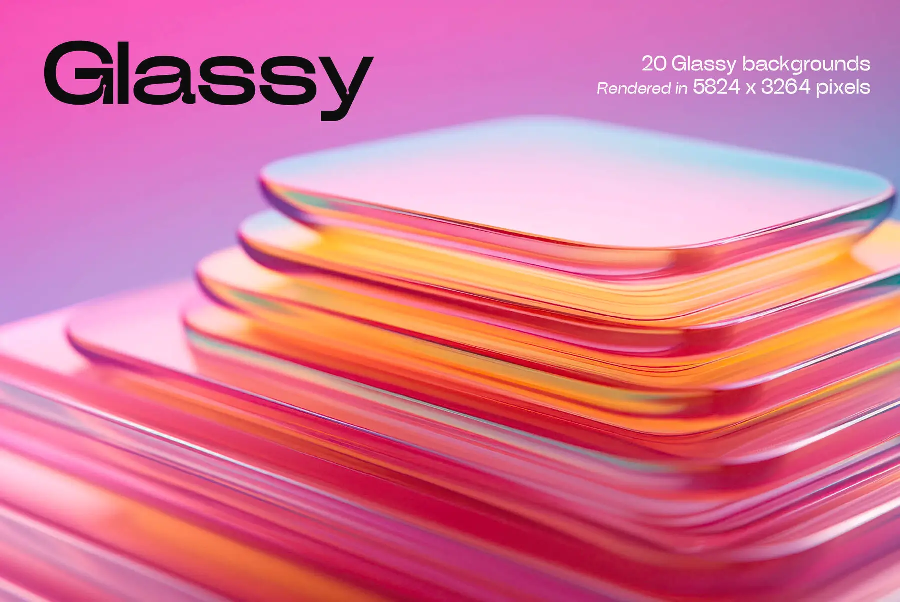 Glassy 3D Backgrounds Series V.1