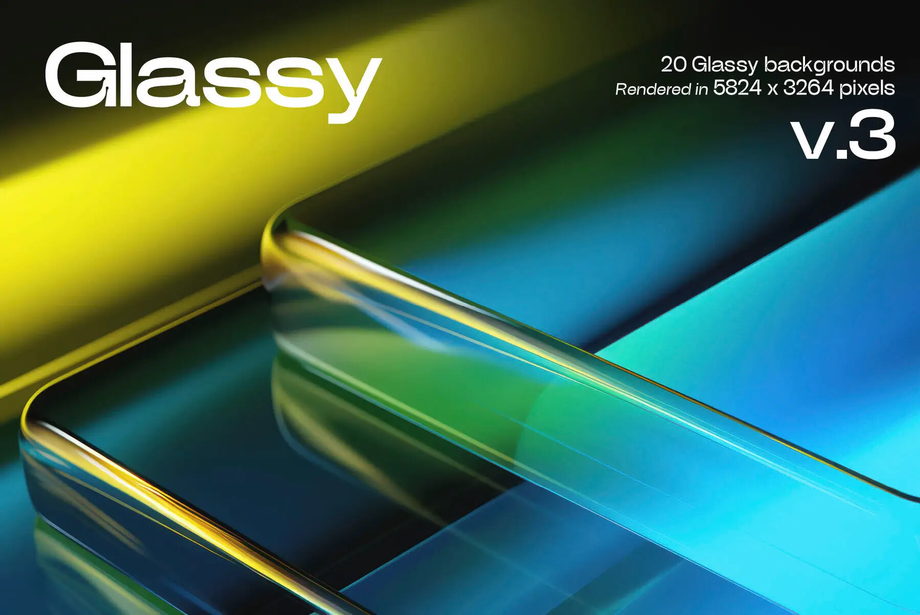 Glassy 3D Backgrounds Series V.3