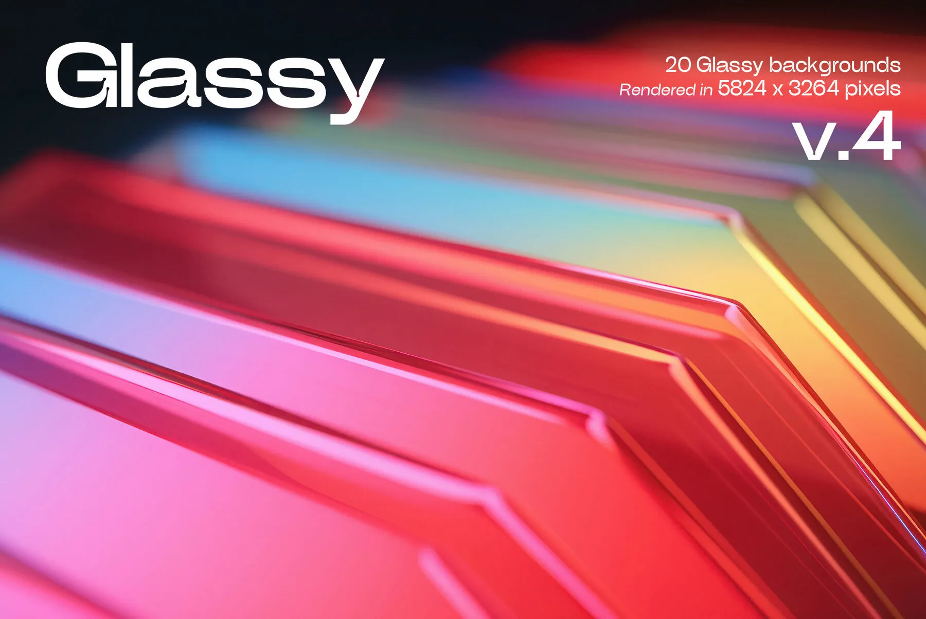 Glassy 3D Backgrounds Series V.4