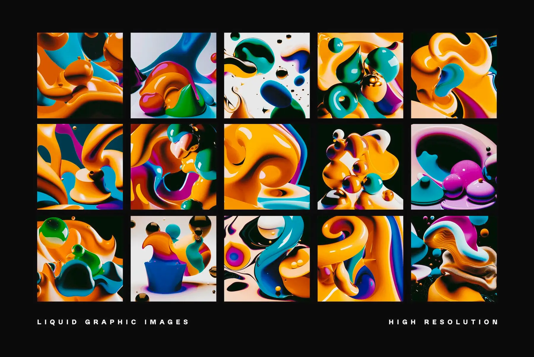 Liquid Graphics AIGenerated 3D Abstract Imagery for Designers