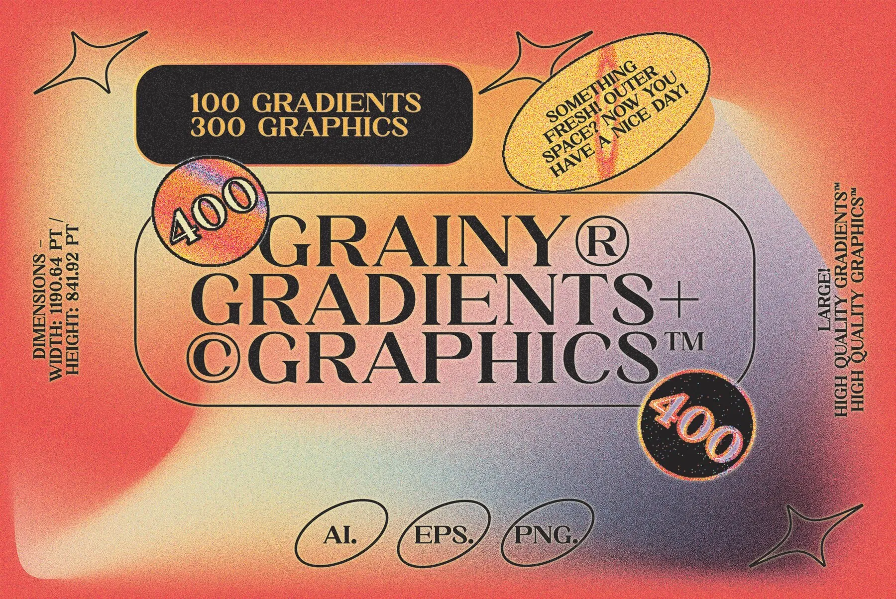 Grainy Gradients + Graphics Pack