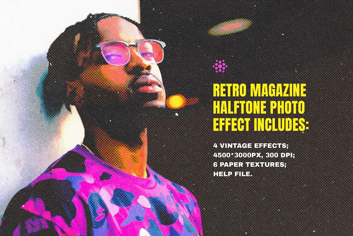 Retro Magazine Halftone Photo Effect - YouWorkForThem