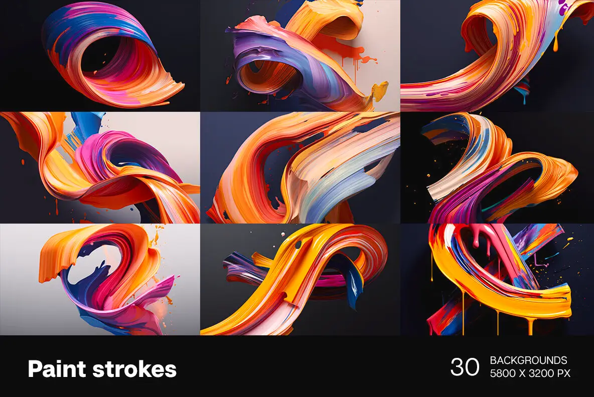 Paint Strokes Backgrounds Graphics - YouWorkForThem
