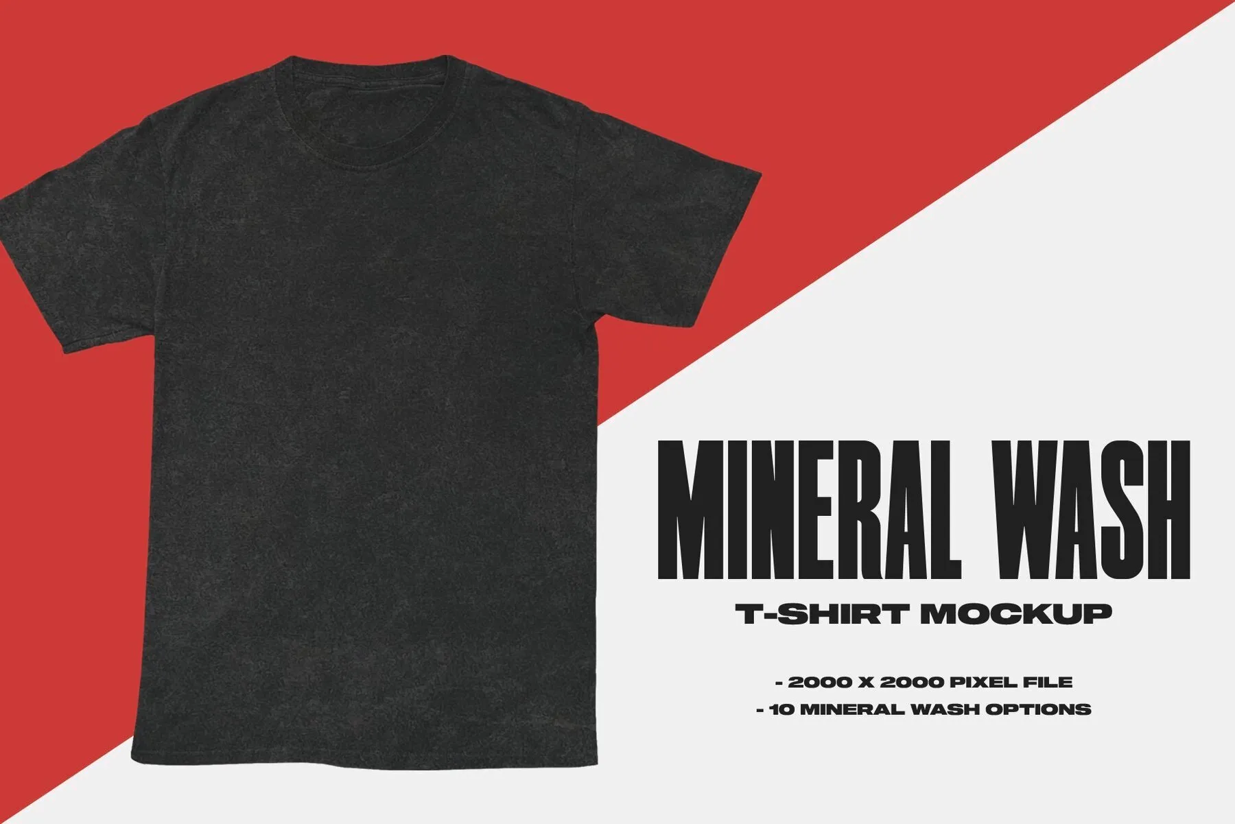 Mineral Wash T-Shirt Mockup