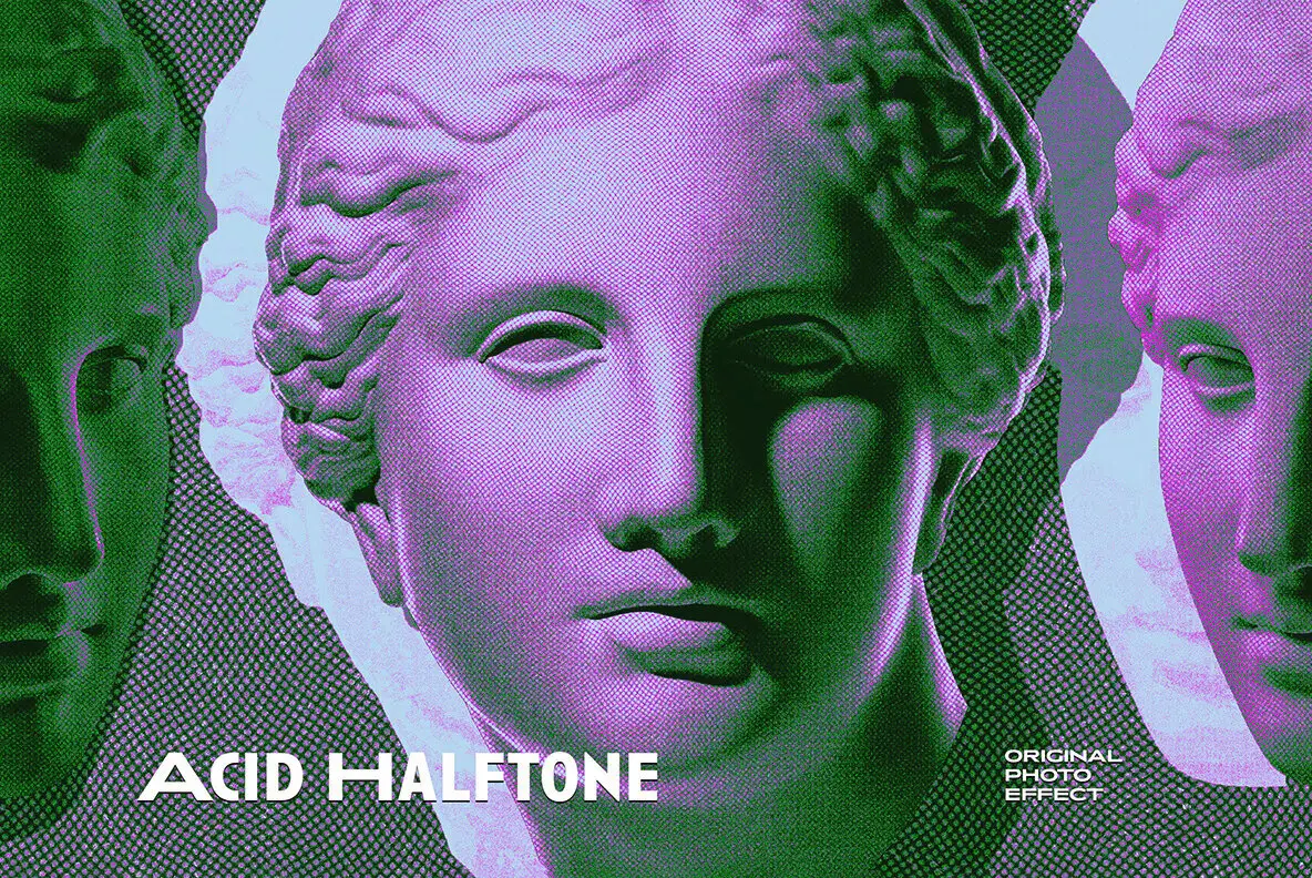 Acid Halftone Photo Effect