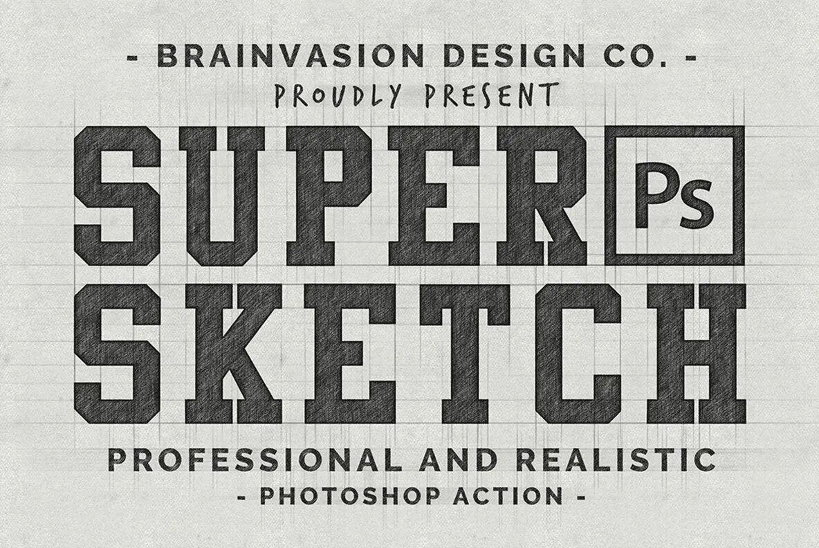 Super Sketch - Photoshop Action Kit