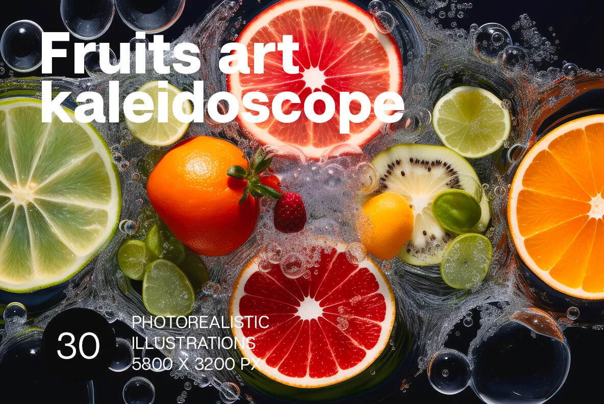 Fruits art kaleidoscope