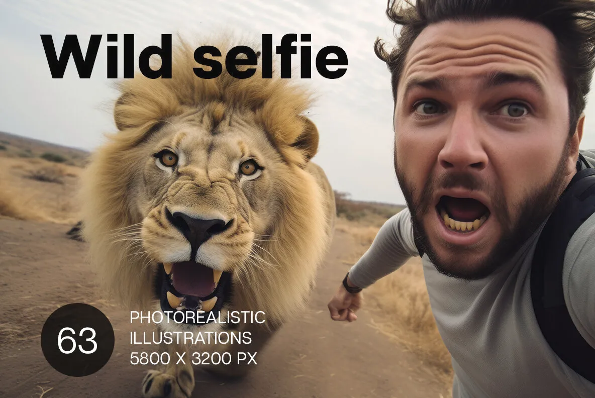 Selfie with wild animals
