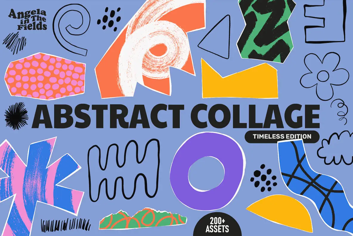 Abstract Collage Vector Clipart Set