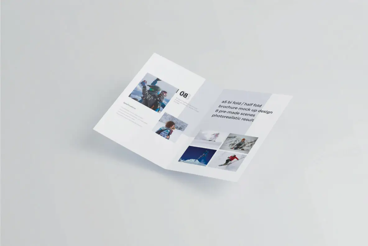 A5 Bifold - Half Fold Brochure Mockup Mockups - YouWorkForThem