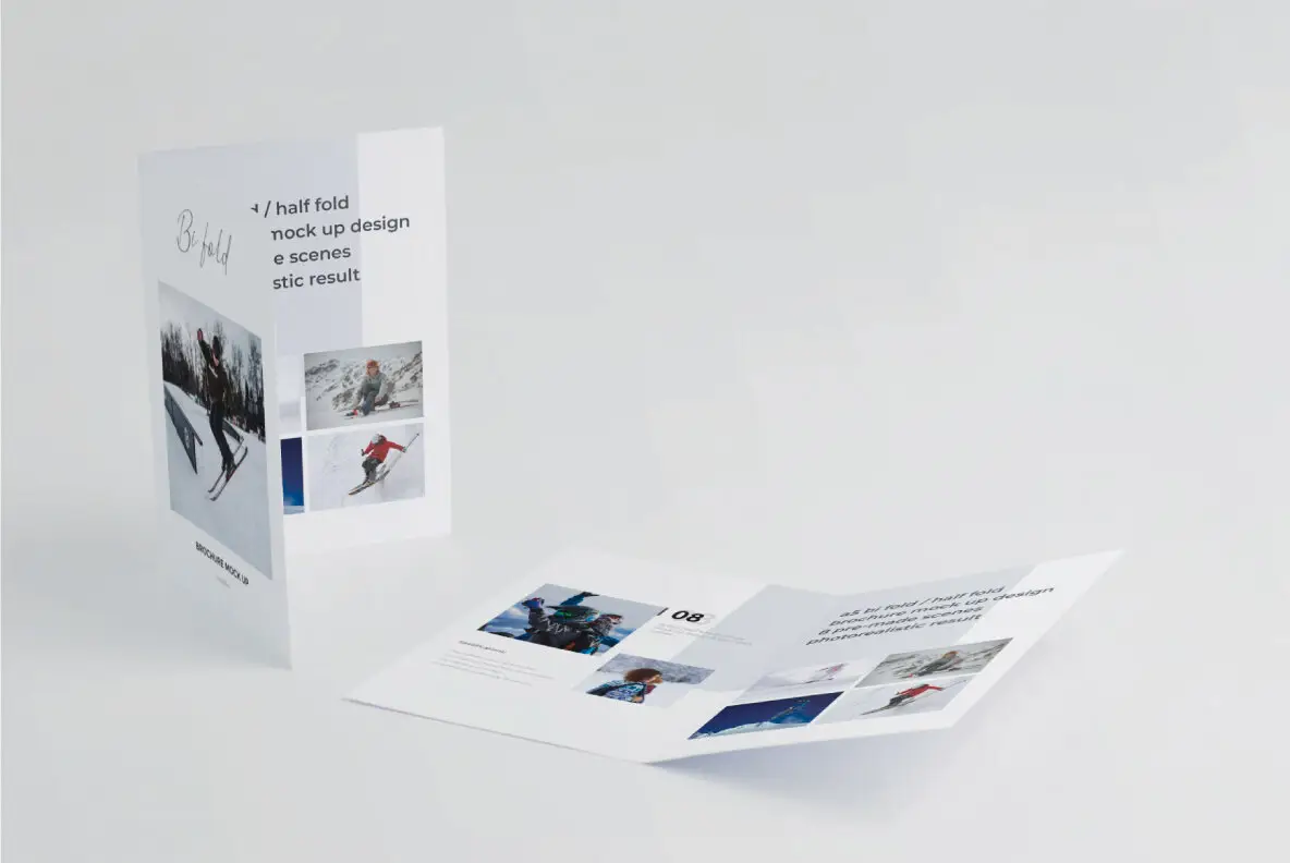 A5 Bifold - Half Fold Brochure Mockup Mockups - YouWorkForThem