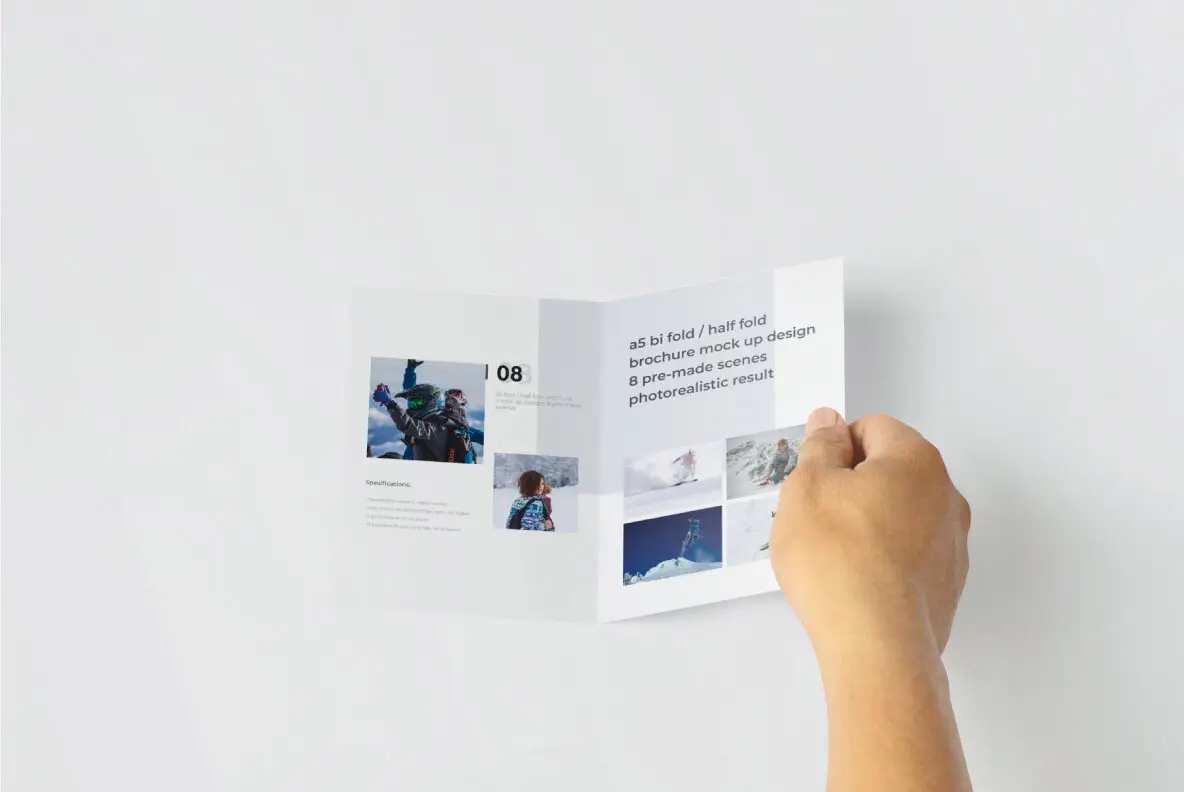 A5 Bifold - Half Fold Brochure Mockup Mockups - YouWorkForThem