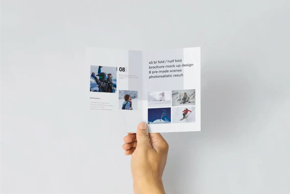 A5 Bifold - Half Fold Brochure Mockup Mockups - YouWorkForThem