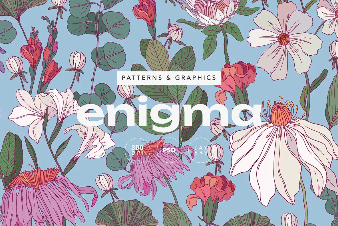 Enigma Floral Pattern and Graphics