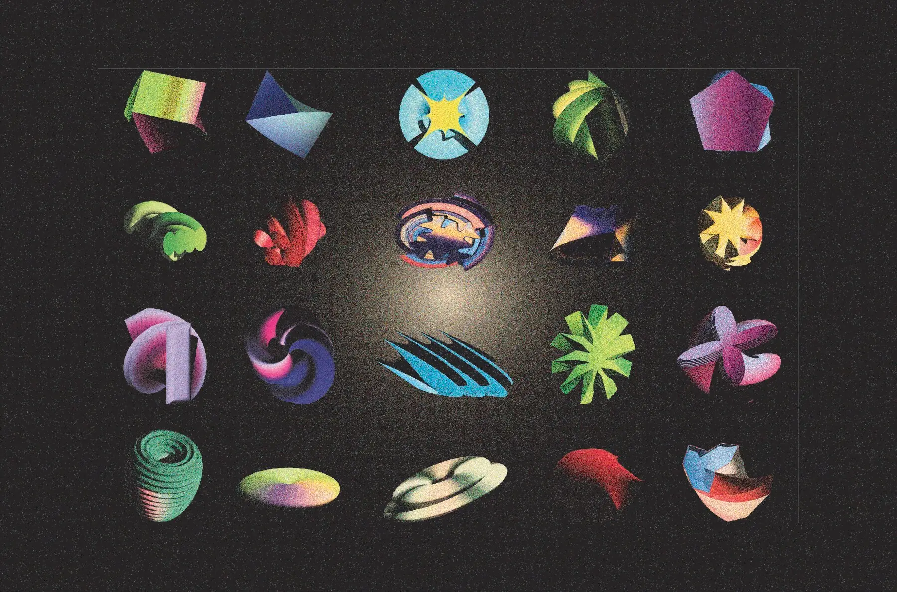 Unusual 3D Shapes Pack Graphics YouWorkForThem